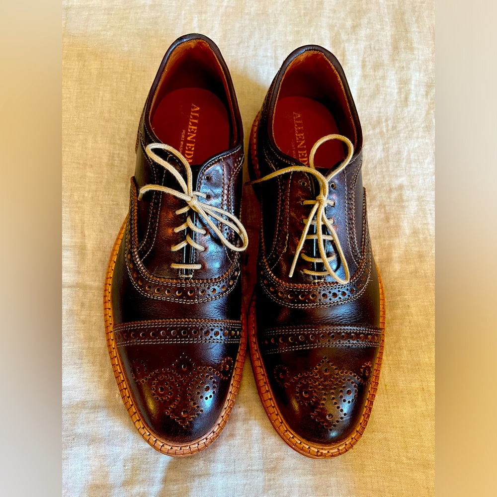 NEW Allen Edmonds Strandmok Cap-toe Oxford with Dainite Rubber Sole, men’s 8.5,